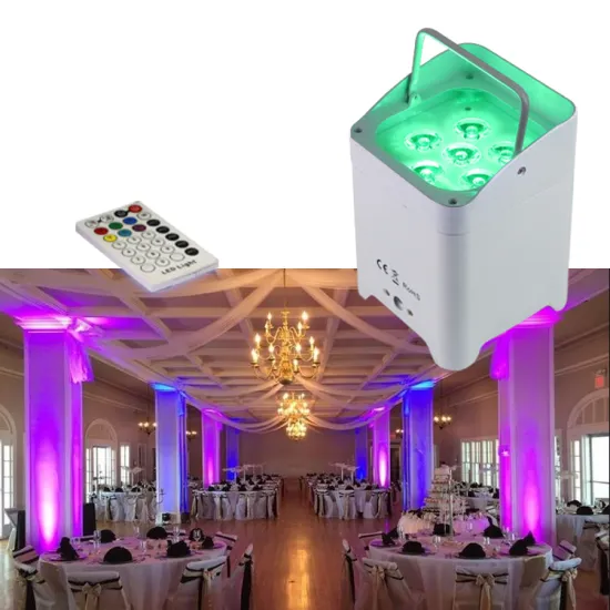 Waterproof Mini Outdoor Commercial Up Lighting: IP65 Battery-Powered, Wireless DMX DJ LED with Remote Control for Weddings and Events