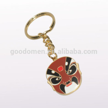 Lovely Metal Beijing Opera Facial Masks Keychain Keyring