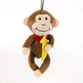 Cute eating banana monkey plush pendant animal toy