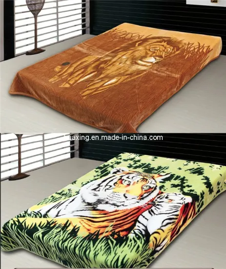 Wholesale Animal Printed Fleece Blanket/Mink Blanket