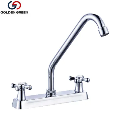 Cross handles kitchen faucet, brass kitchen faucet