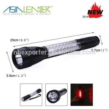 1W+18+6 Led Multi-Functional Metal Flashlight