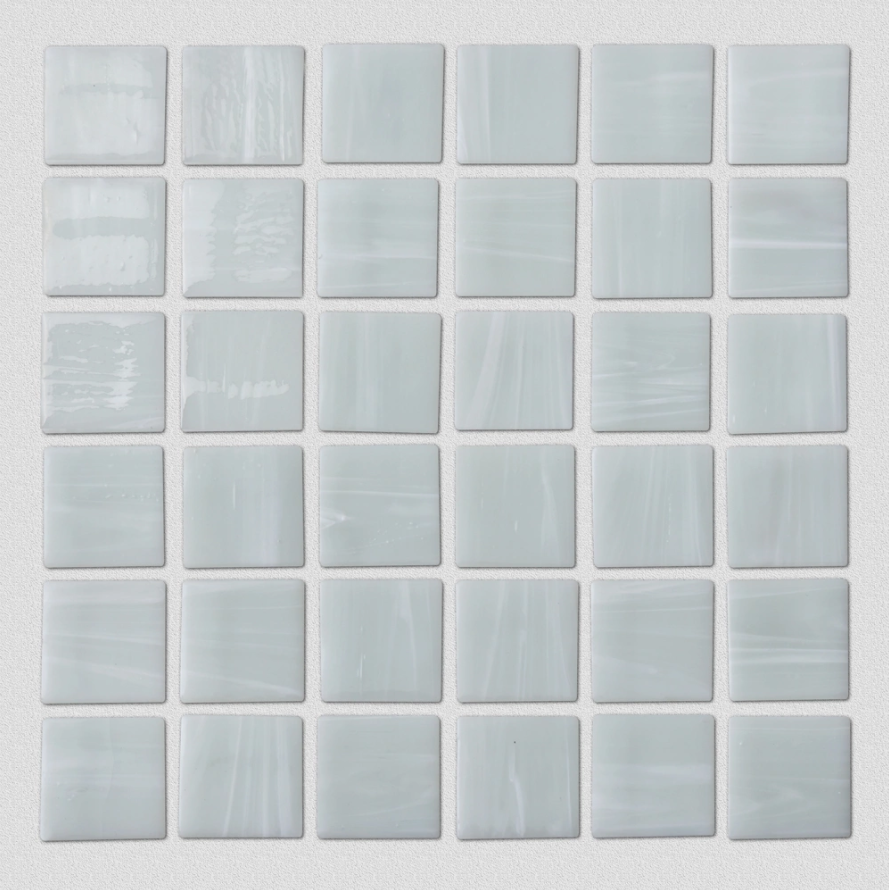 Grande carreaux de mosaïque de verre carré blanc
