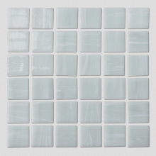 White Large Square Glass Mosaic Tile