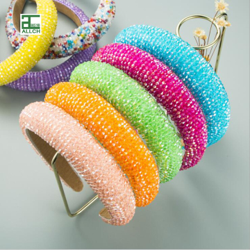 Luxury Crystal Beads Headbands for Women - ALLCH RTS Multi-Color Glitter Hairbands 2023