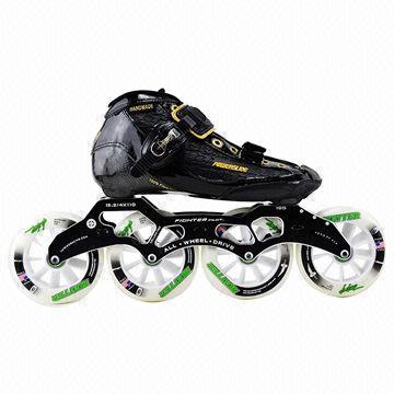 Roller skates/adjustable hard boot roller skates, PP chassis, TPR brake and PVC wheels
