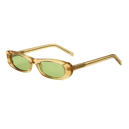Low MOQ Y2K Transparent Frame Acetate Sunglasses