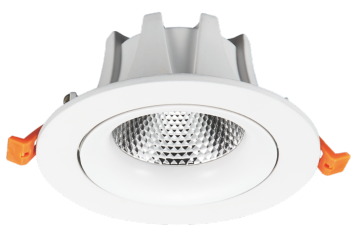 7W LED LED LED LIGHT LIGHT DIE CASTING Perumahan Serbuk Putih Menyembur Permukaan Kemasan