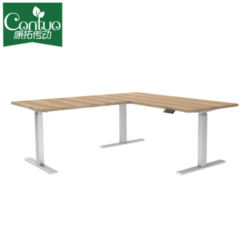 Lifting Computer Tables 3 Legs Electric Height Adjustable Table For Manager In Office