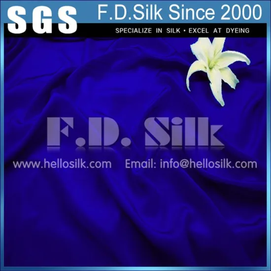 12MM Silk Crepe De Chine Width 45" Royal Blue No.11 Color