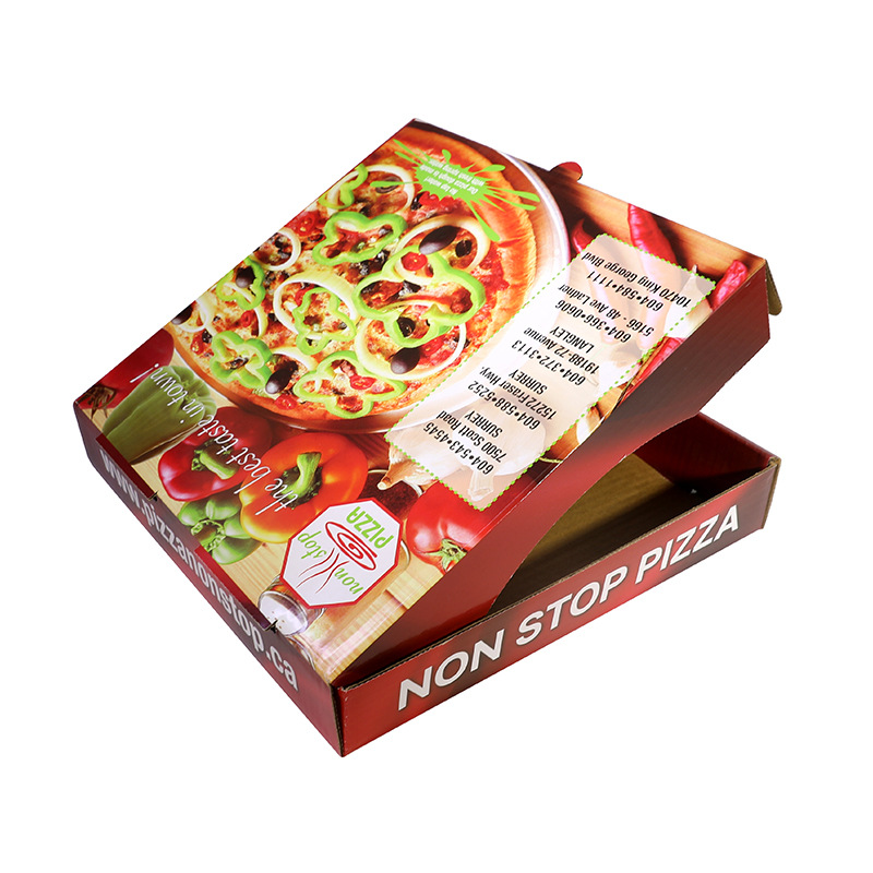 Custom Design Printed Eco Foldable Pizza Takeaway Box