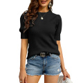 Womens Puff Short Sleeve Sweater