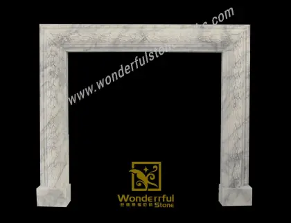 Marble fireplace mantel antique man-made fireplace