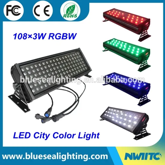 Outdoor waterproof IP65 108pcs 3W RGBW LED City Color Light