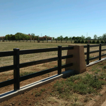 Black PVC Horse Rail Fence