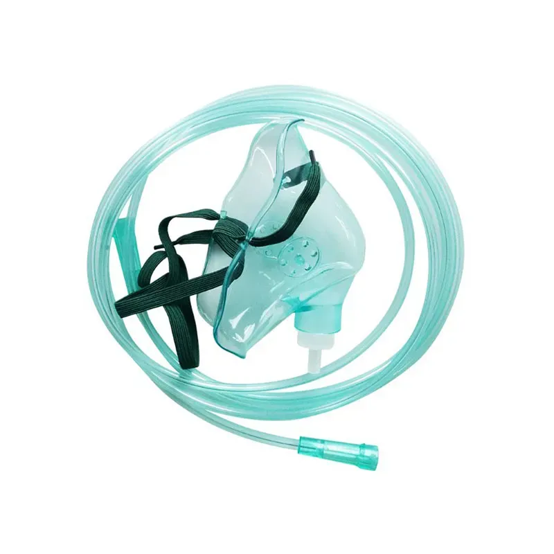 Adjustable Oxygen Therapy Mask with Tube and Plastic Strap