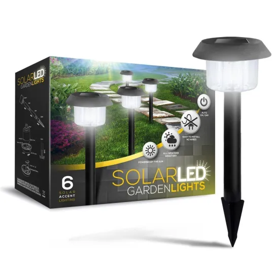 Solar-Powered LED Garden Lights