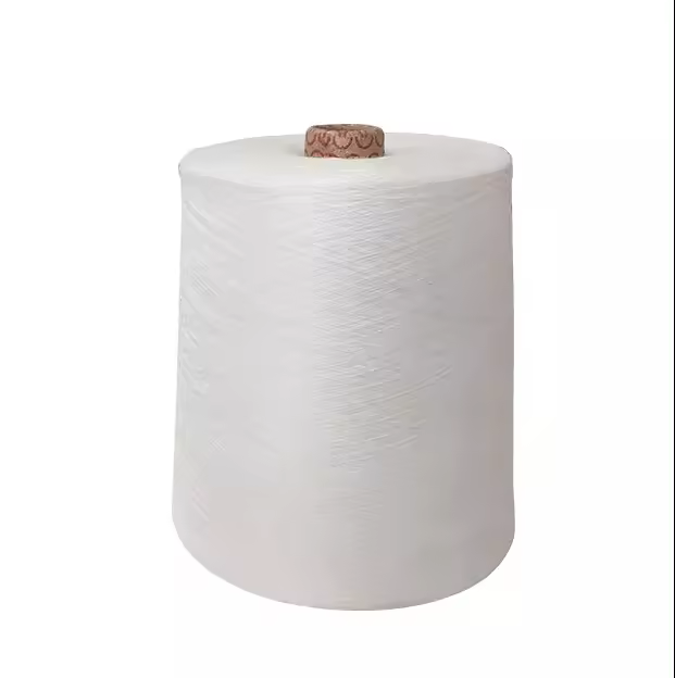 Spun Polyester Yarn 30/1 Raw White for Knitting