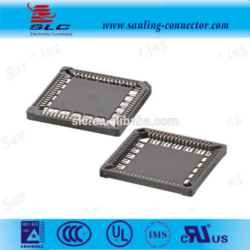 2.54mm PLCC Socket,68Pin,SMT Type,Brown