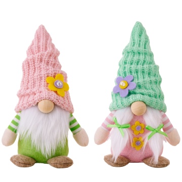 Handmade Cross-Border Decorative Accessories: Spring Faceless Doll, Knitted Hats of Rudolph, Dwarf Summer Gnomes for Home