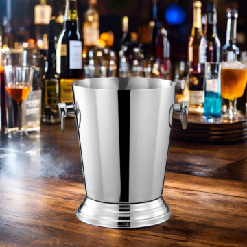 Factory Direct Luxury Champagne Buckets - 3/5/8L Silver, Gold, and Champagne Designs - Perfect for KTV Parties, Bars, and Giveaways - High-Quality Stainless Steel Ice Buckets