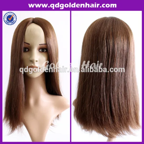 Golden Hair High Quality Virgin Remy European Human Hair Jewish Kosher wig/Jewish wig
