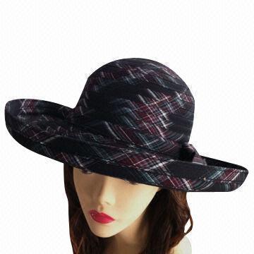 New Design Cloth Braid Women's Hat with Curl-up Brim, Suitable for Summer