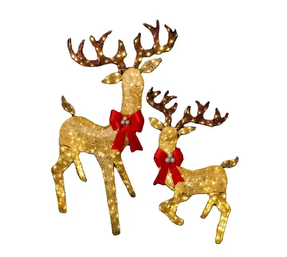 Chrimas Outdoor LED Twinkle Champagne Giant Reindeer Lights