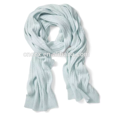 17HLC8023 Cashmere Blend Cable Knit Scarf scottish cashmere scarf pattern