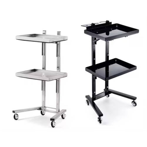 Salon Trolley High Gloss European Style Modern Metal Frame Hair layer cart Beauty Salon Trolley With Dryer Holders Manufactory