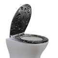 Duroplast Toilet Seat Soft Close in black-water-drop pattern