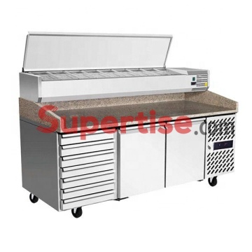 China Factory Price Marble Refrigerated Pizza Prep Table
