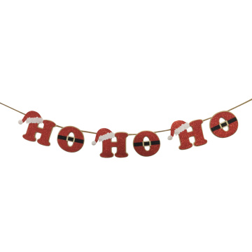 Christmas party garland with " HO HO HO"