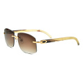 Natural Black Bullhorn Sunglasses
