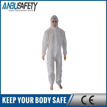 Waterproof Plastic Disposable Protective Coverall For Factory Uniform
