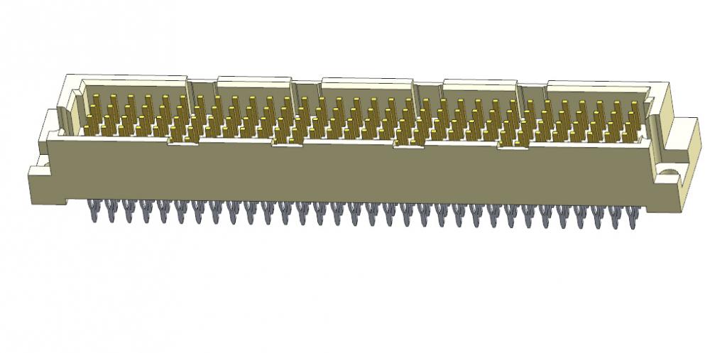 Din41612 Vertical press fit type E ตัวผู้ 160P