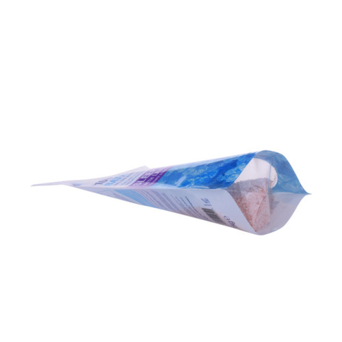 Stand up bath salt packaging prined with window