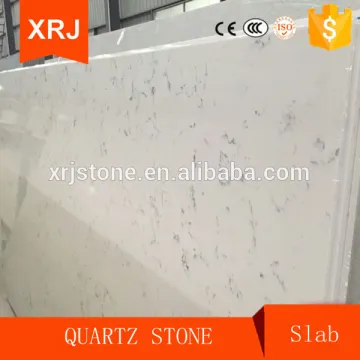 White quartz slab imiation marble stone