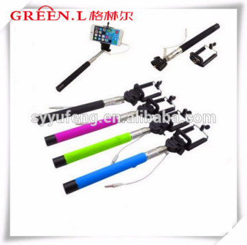 Extendable Handheld Audio Cable control Selfie Stick Monopod For iPhone Samsung