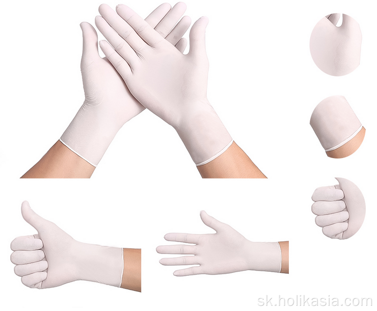 Latexové sterilizačné lekárske rukavice na jedno použitie