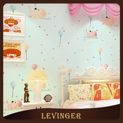Levinger Textile Waterproof Wallpaper for Children Bedroom Decoration