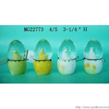 Easter Chick Water Globe Egg