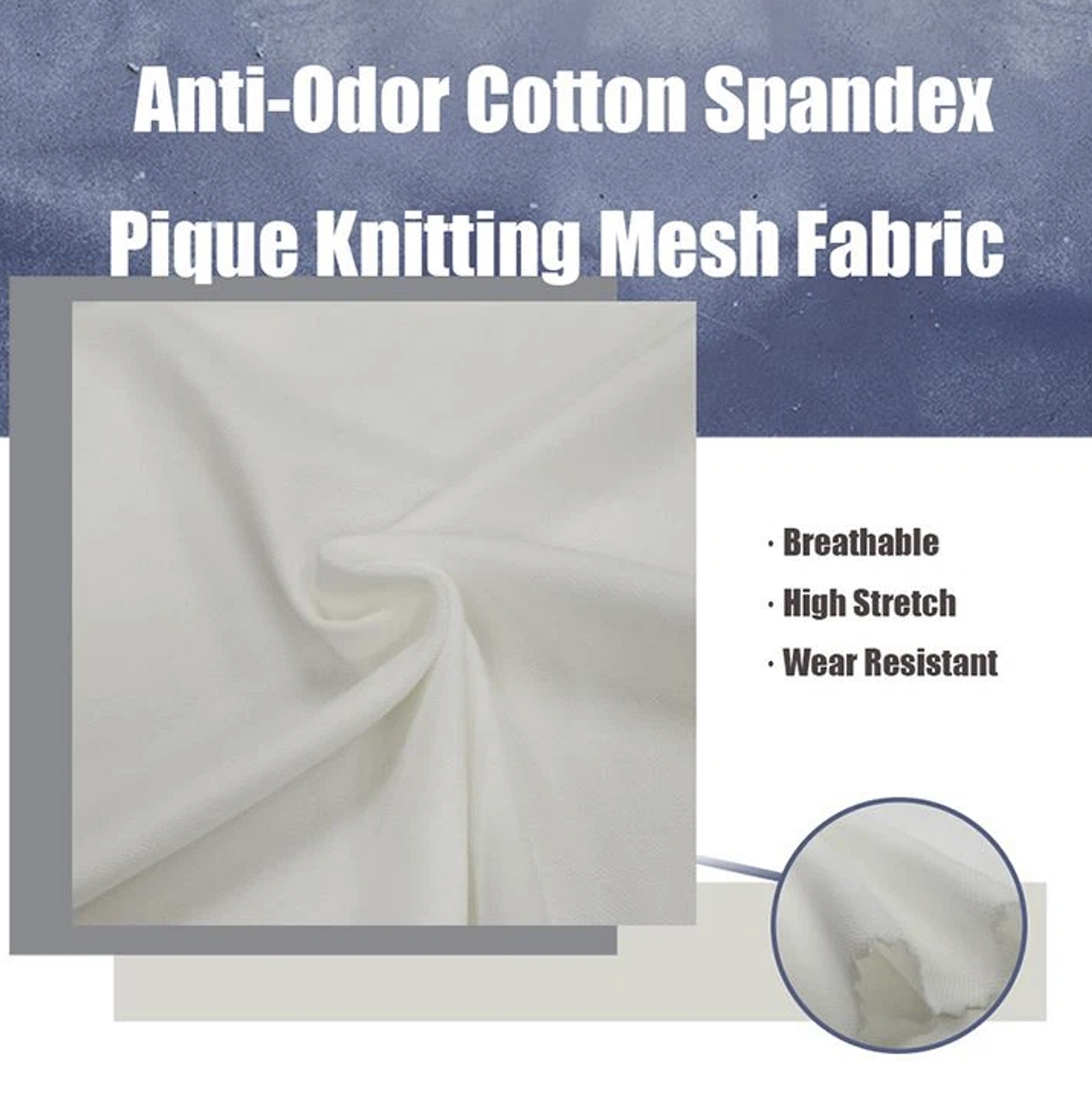 Anti-Odor Pique Mesh Fabric