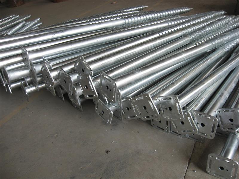 ground screw with flange