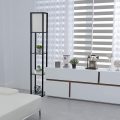 Best selling LED bulb MDF shelf floor lamp