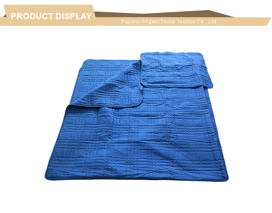Stitch grid bed cover pillowcase pack