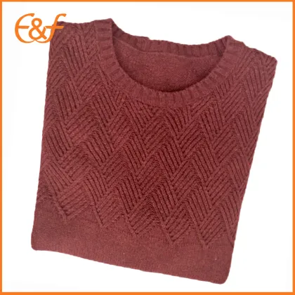 Mens Red Acrylic Sweater Stylish Sweaters For Guys