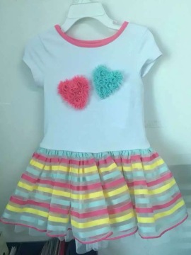 Lovely Bubble Fashion Girl Causal Dress for Kids