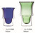 CE/EU/FDA/SGS/LFGB HANDBLOWN COLORED DOUBLE WALL DRINKING GLASS