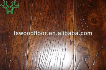 18mm T&G handscraped robinia hardwood flooring